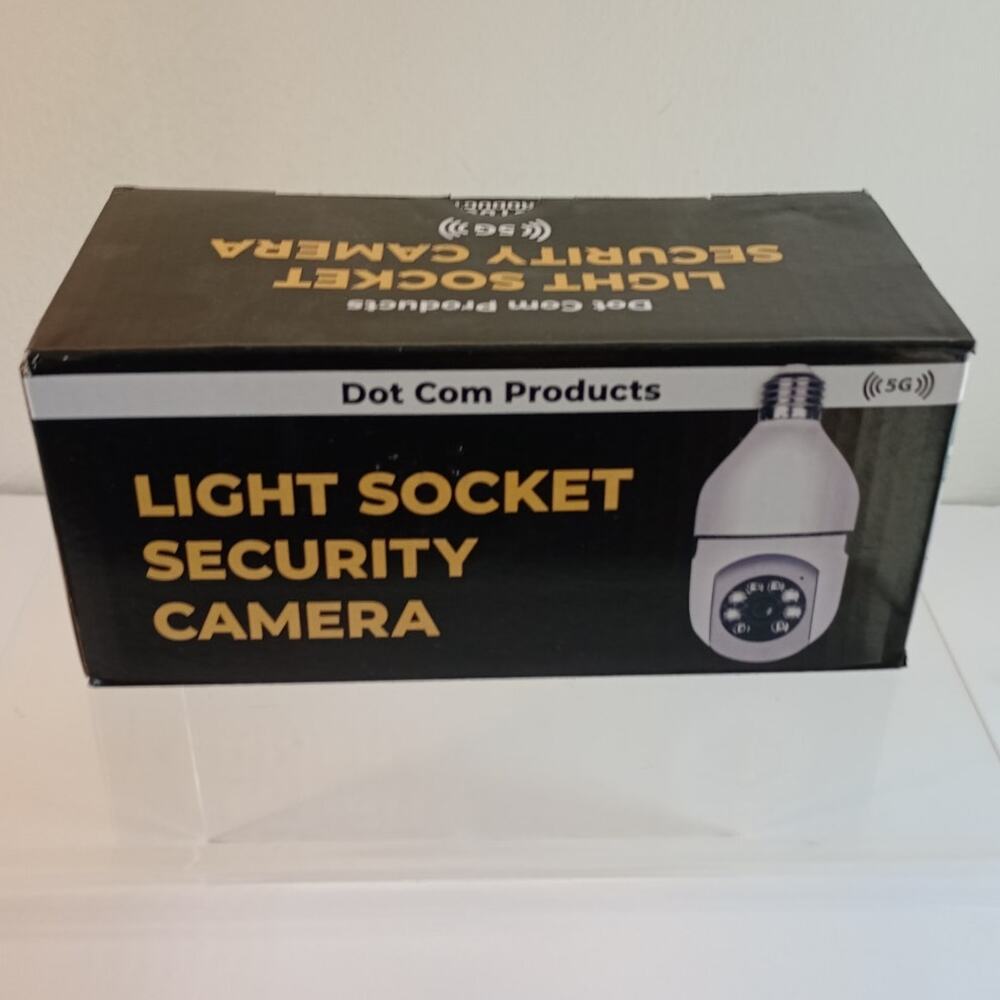 Dot Com Wireless Light Socket Security Camera  WiFi Easy Install Phone App